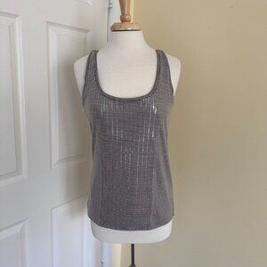 NWOT Ann Taylor Striped and Sequined Tan